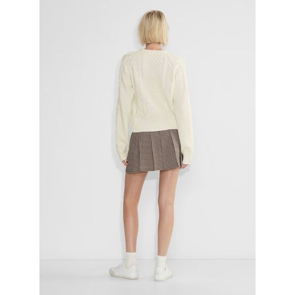 Aritzia Sunday Best Olive Micro Skirt in LILIANA BEIGE/BLACK NWT - Picture 5 of 13